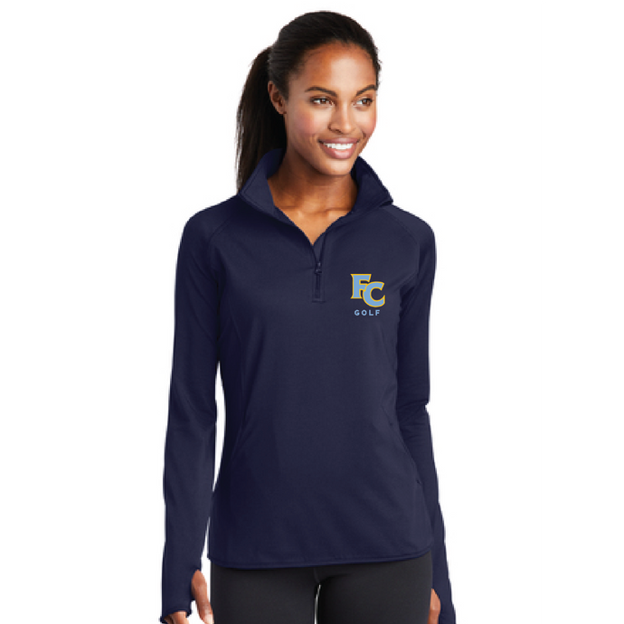 Ladies Stretch 1/2-Zip Pullover / Navy / First Colonial High School Golf