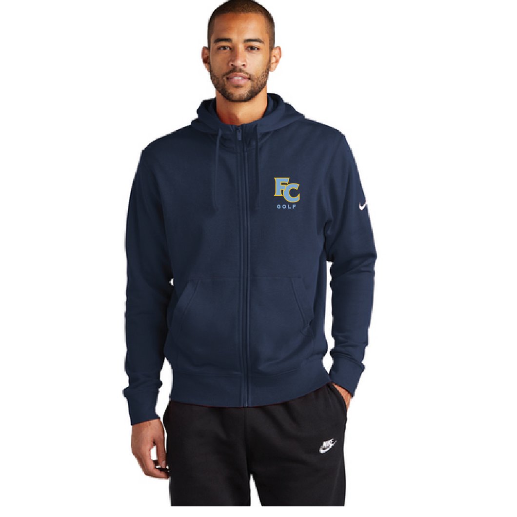 Nike Club Fleece Sleeve Swoosh Full-Zip Hoodie / Midnight Navy / First Colonial High School Golf