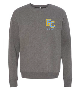 Sponge Fleece Drop Shoulder Crewneck Sweatshirt / Grey / First Colonial High School Golf