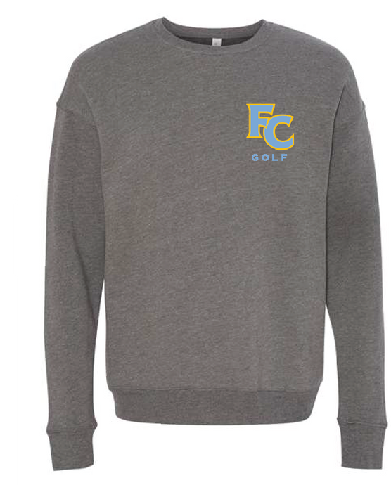 Sponge Fleece Drop Shoulder Crewneck Sweatshirt / Grey / First Colonial High School Golf