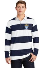 Classic Long Sleeve Rugby Polo / True Navy & white / First Colonial High Soccer Fidgety