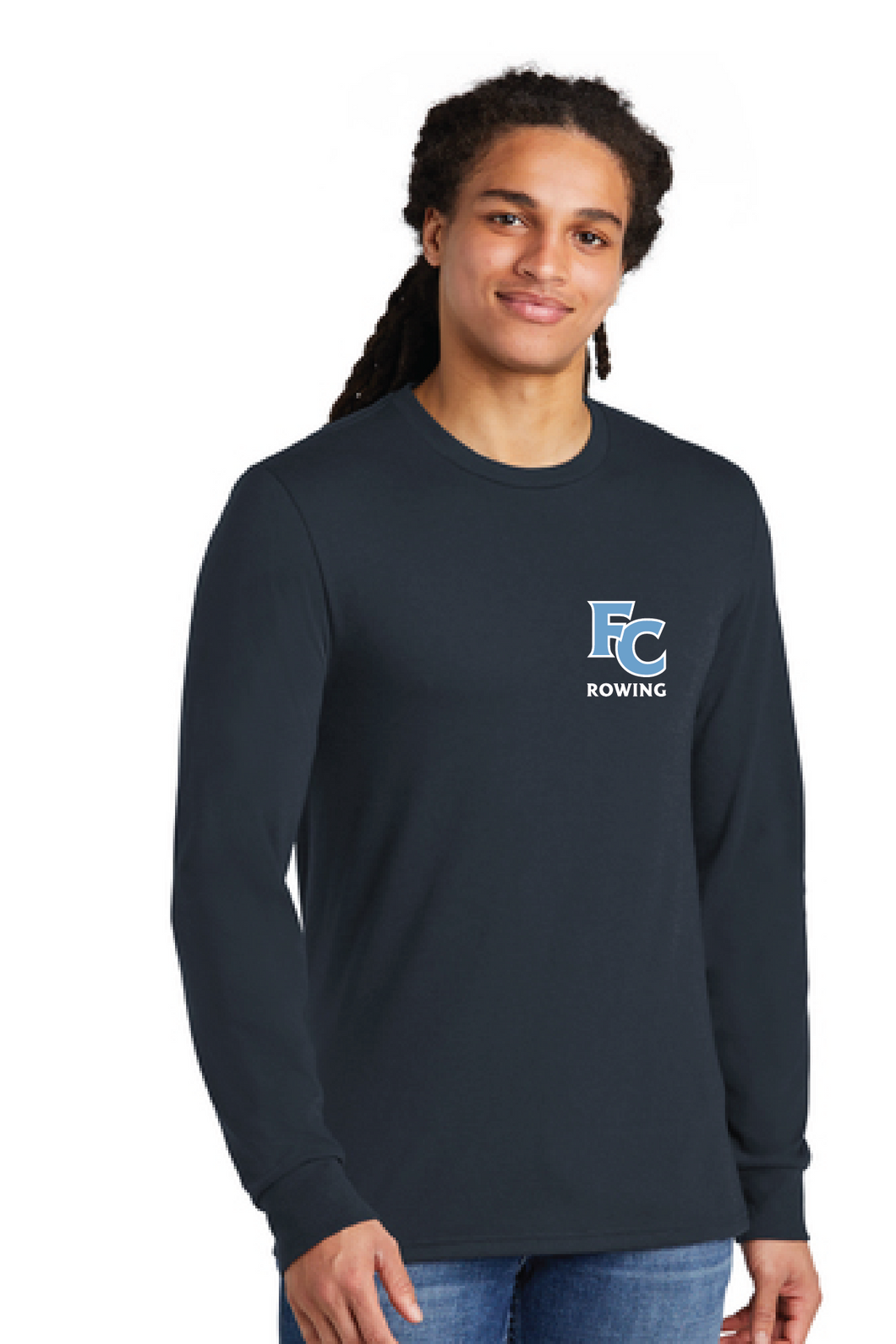 Softstyle Triblend Long Sleeve Tee / Navy / First Colonial High School Rowing