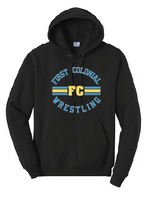 Fleece Hooded Sweatshirt / Black / First Colonial Wrestling