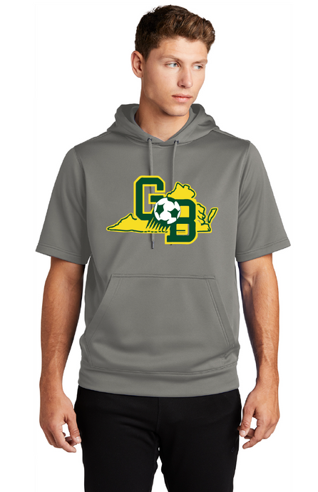 Fleece Short Sleeve Hooded Pullover / Dark Smoke Grey / Great Bridge High School Soccer