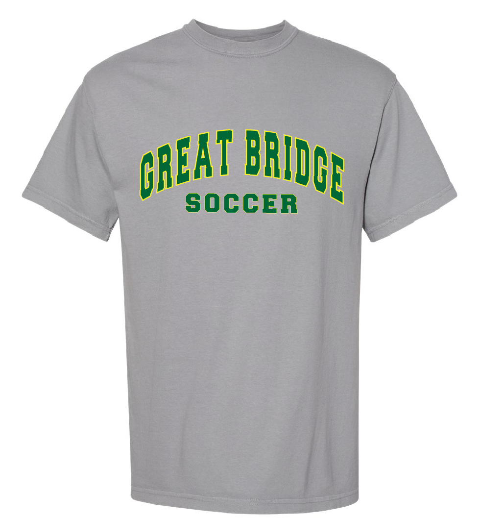 Heavyweight Ring Spun Tee / Granite / Great Bridge High School Soccer