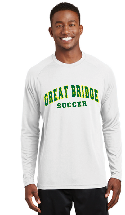 Long Sleeve Raglan T-Shirt / White / Great Bridge High School Soccer
