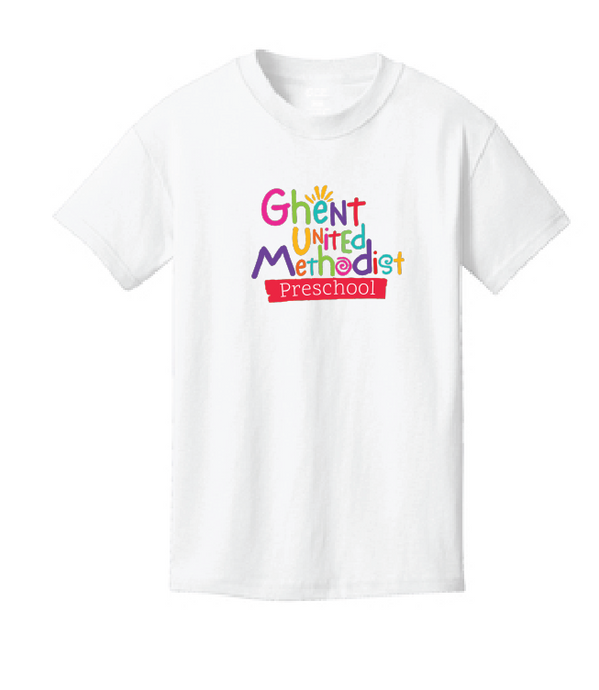 Core Cotton Tee (Youth & Adult) / White / Ghent United Methodist Preschool