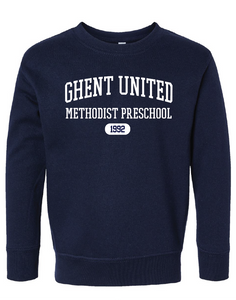 Core Fleece Crewneck Sweatshirt (Youth & Adult) / Navy / Ghent United Methodist Preschool