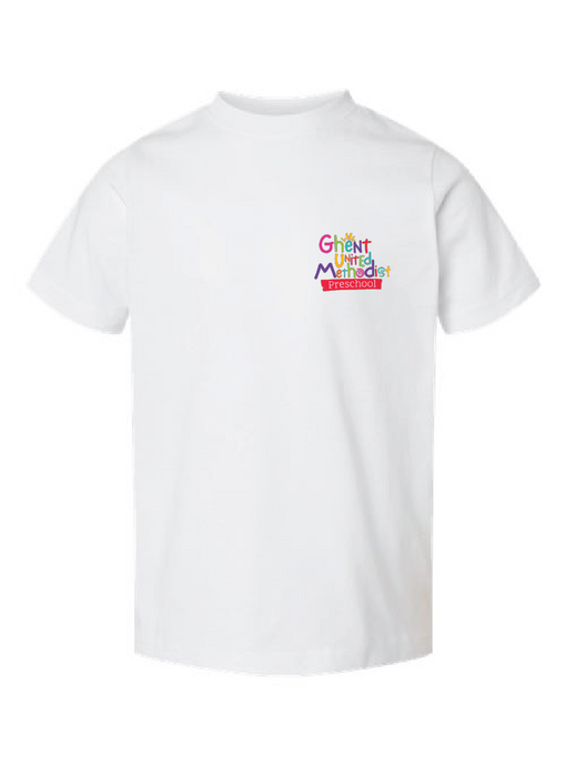 Toddler Fine Jersey Tee shirt LC / White / Ghent United Methodist Preschool