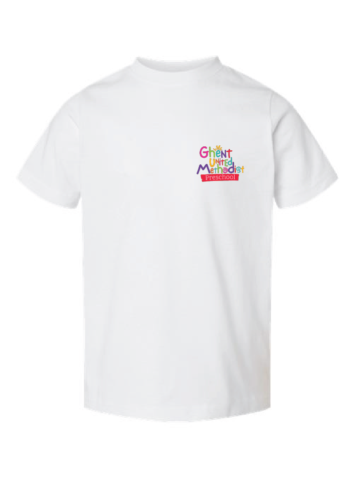 Toddler Fine Jersey Tee shirt LC / White / Ghent United Methodist Preschool