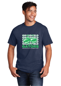 Core Cotton Tee (Youth & Adult) / Navy / Grassfield Elementary School