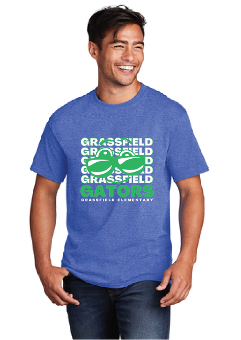 Core Cotton Tee (Youth & Adult) / Heather Royal / Grassfield Elementary School