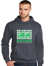 Core Fleece Pullover Hooded Sweatshirt (Youth & Adult) / Navy / Grassfield Elementary School