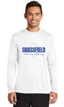 Long Sleeve Performance Tee / White / Grassfield Elementary School Staff