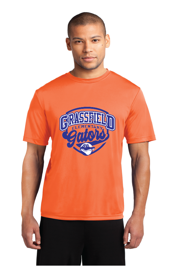 Performance Tee (Youth & Adult) / Neon Orange / Grassfield Elementary School