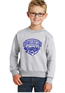 Core Fleece Crewneck Sweatshirt (Youth & Adult) / Ash / Grassfield Elementary School