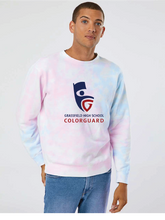 Midweight Tie-Dyed Sweatshirt / Tie Dye Cotton Candy / Grassfield High School Band / Colorguard
