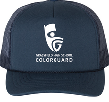 Foam Trucker Cap / Navy / Grassfield High School Band / Colorguard