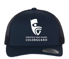 Snapback Trucker Cap / Navy / Grassfield High School Band / Colorguard
