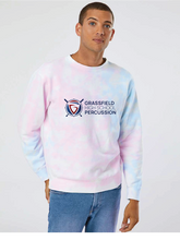 Midweight Tie-Dyed Sweatshirt / Tie Dye Cotton Candy / Grassfield High School Band / Percussion