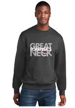 Core Fleece Crewneck Sweatshirt / Dark Heather Grey / Great Neck Middle School Forensics