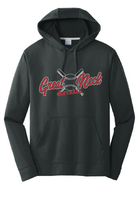 Performance Fleece Hooded Sweatshirt / Black / Great Neck Middle School Softball