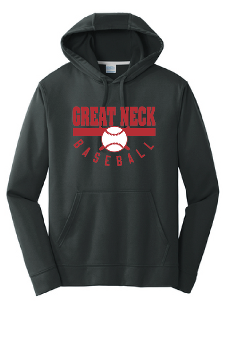 Performance Fleece Hooded Sweatshirt / Black / Great Neck Middle School Baseball
