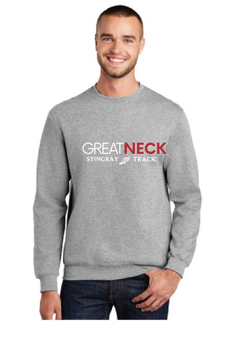 Core Fleece Crewneck Sweatshirt / Ash / Great Neck Middle School Track