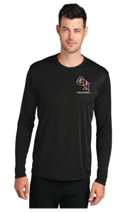 Long Sleeve Performance Tee / Black / Great Neck Middle School Volleyball