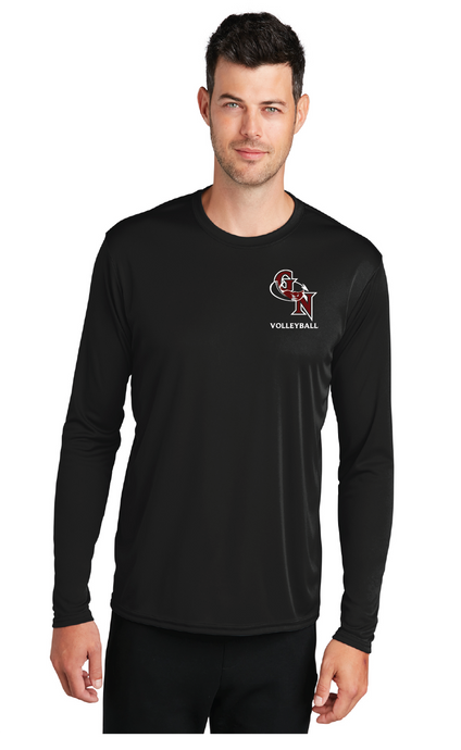 Long Sleeve Performance Tee / Black / Great Neck Middle School Volleyball