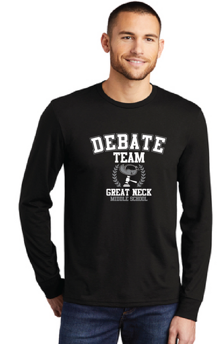 Triblend Long Sleeve Tee  / Black / Great Neck Middle School Debate