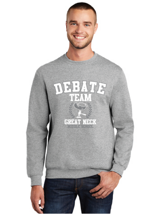 Fleece Crewneck Sweatshirt / Athletic Heather / Great Neck Middle School Debate