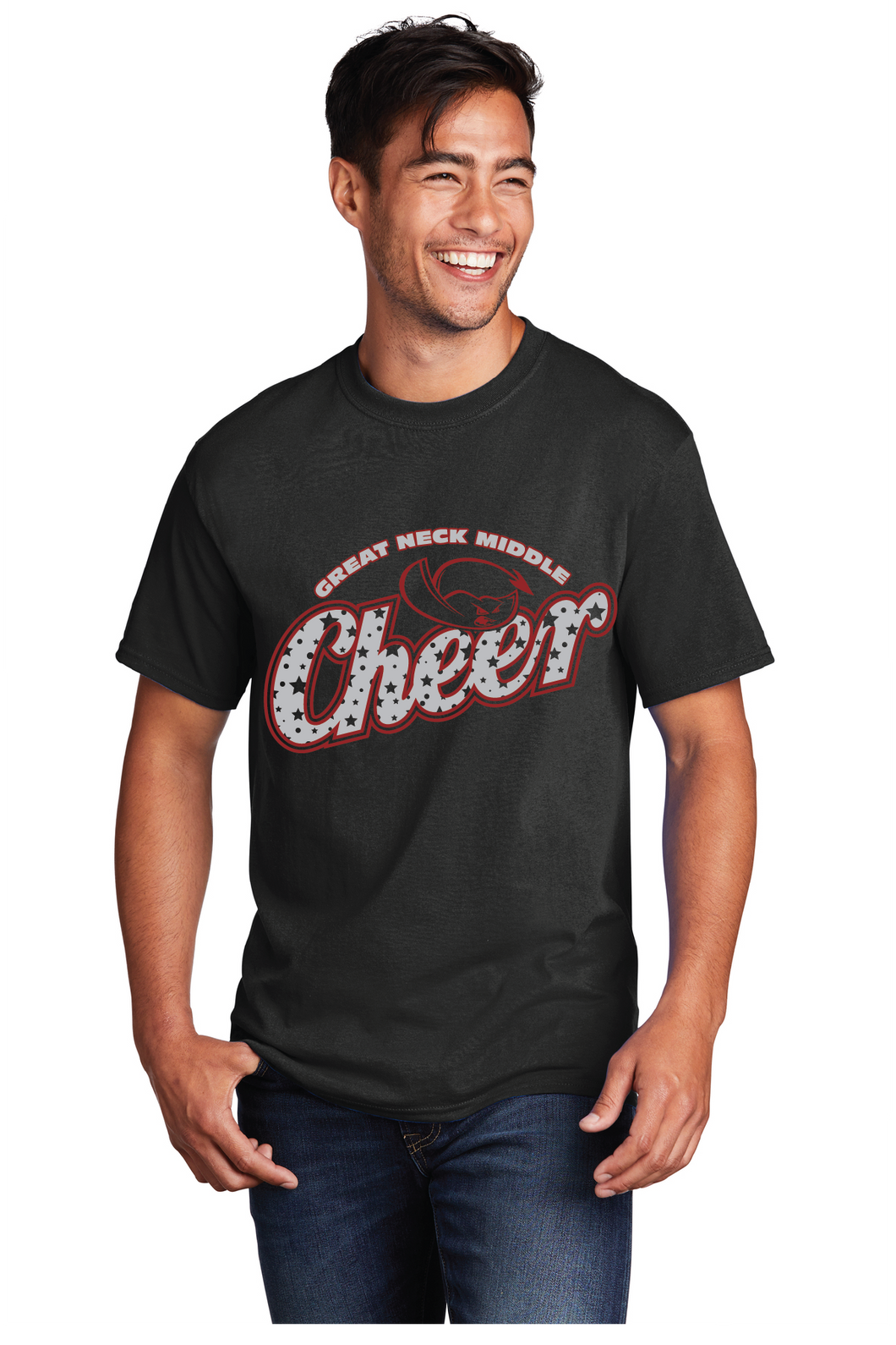 Core Cotton Tee / Black / Great Neck Middle School Cheer