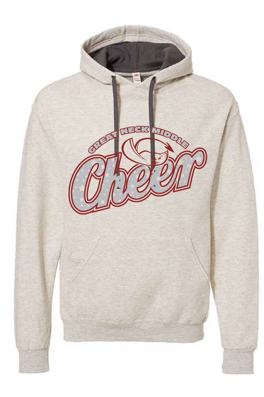 Sofspun Hooded Sweatshirt / Oatmeal Heather / Great Neck Middle School Cheer
