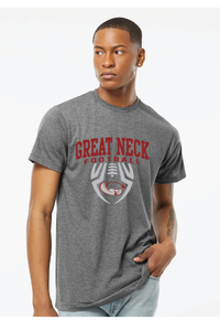 Unisex Poly-Rich T-Shirt / Heather Grey / Great Neck Middle School Football