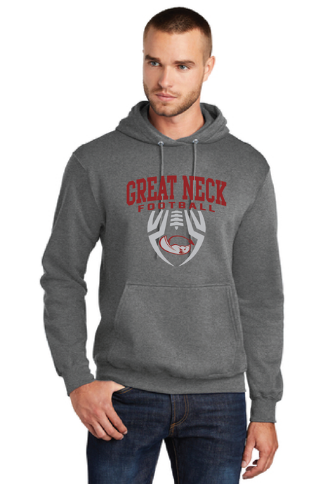 Core Fleece Pullover Hooded Sweatshirt / Athletic Heather / Great Neck Middle School Football