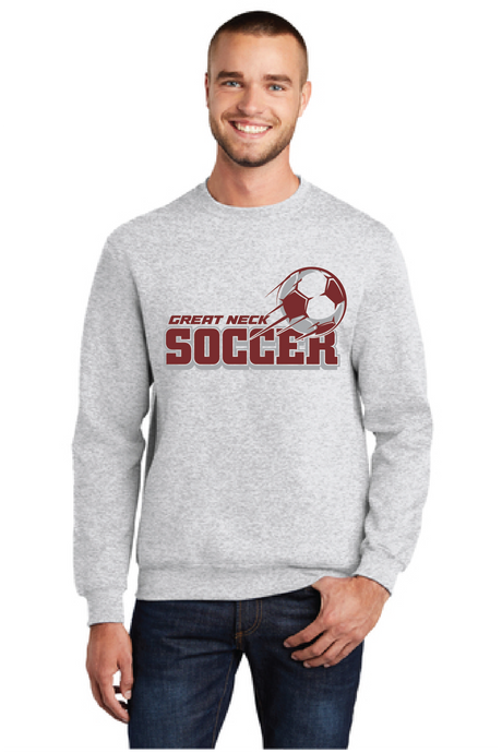 Core Fleece Crewneck Sweatshirt / Ash / Great Neck Middle School Boys Soccer