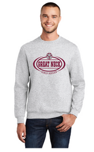 Core Fleece Crewneck Sweatshirt / Ash / Great Neck Middle School Girls Soccer