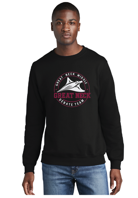 Core Fleece Crewneck Sweatshirt / Black / Great Neck Middle School Debate