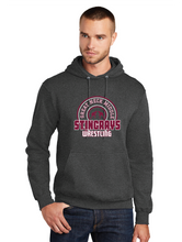 Fleece Pullover Hooded Sweatshirt / Dark Heather Grey / Great Neck Middle School Wrestling