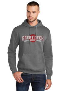 Core Fleece Pullover Hooded Sweatshirt / Dark Heather Grey / Great Neck Middle School Girls Basketball