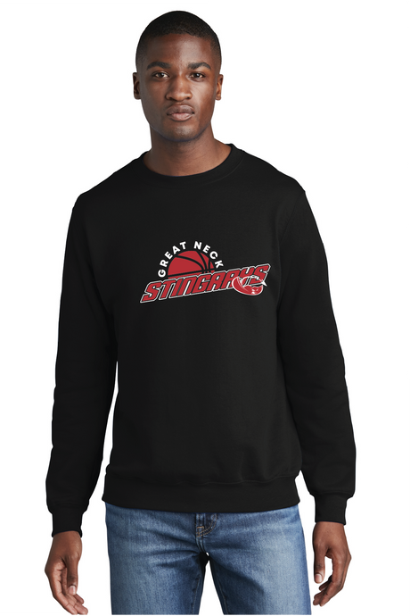 Core Fleece Crewneck Sweatshirt / Black / Great Neck Middle School Boys Basketball