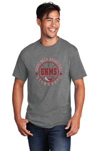 Core Cotton Tee / Graphite Heather / Great Neck Middle School  Boys Basketball