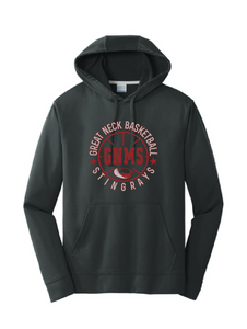 Performance Fleece Hooded Sweatshirt / Black / Great Neck Middle School  Boys Basketball
