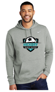 Nike Club Fleece Pullover Hoodie / Dark Grey Heather / Hickory High School Soccer