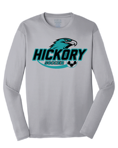 Long Sleeve Performance Tee / Silver / Hickory Middle School Soccer