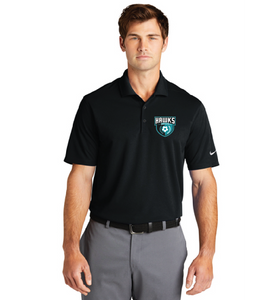 Nike Dri-FIT Micro Pique Polo / Black / Hickory Middle School Soccer