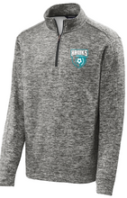 Electric Heather Fleece 1/4-Zip Pullover / Black Electric / Hickory Middle School Soccer