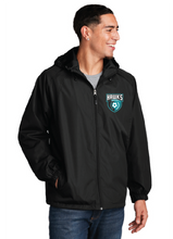 Hooded Raglan Jacket / Black / Hickory Middle School Soccer