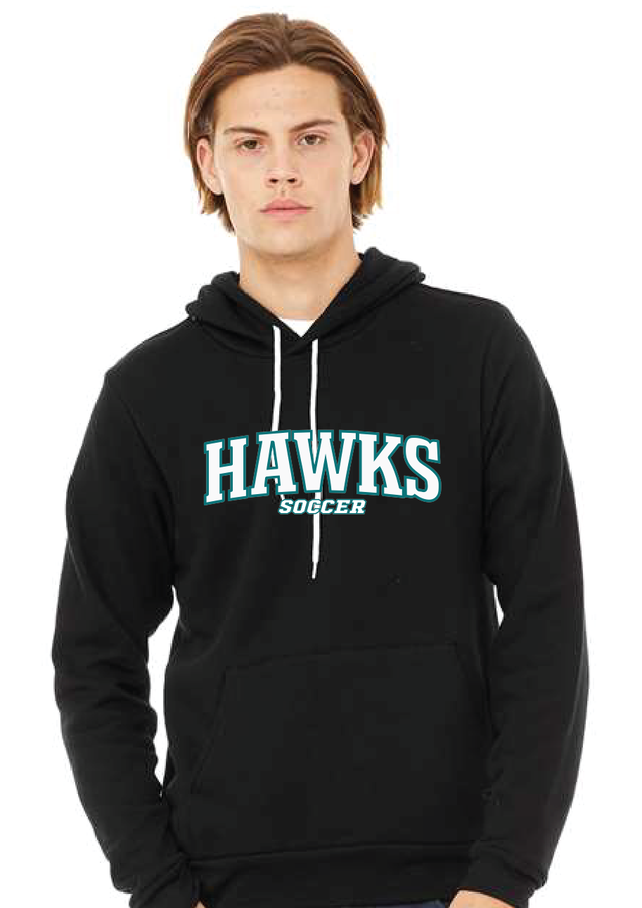 Unisex Sponge Fleece Hoodie / Black / Hickory Middle School Soccer